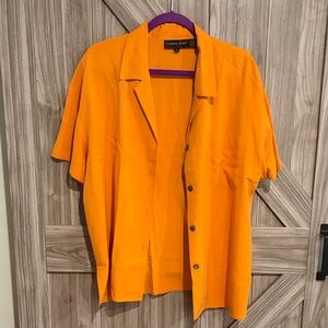 Classiques Entier Orange Silk Blouse